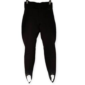 DeNeve Black Ski Stretch Pants w/ Stirrups Size 8P Vintage NWT